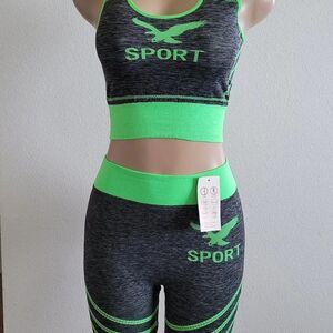 BRAND NEW Biker shorts and sports bra sets